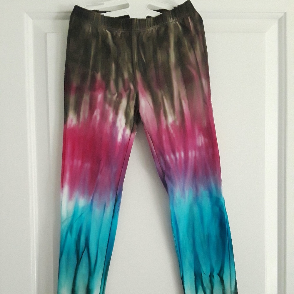 GIRL’S TIE-DYED COTTON LEGGINGS